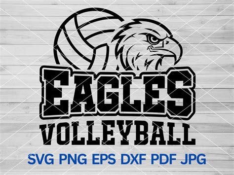 High School Eagles Volleyball Svg, Eagle Hawk Bird Svg, Eagles Mascot
