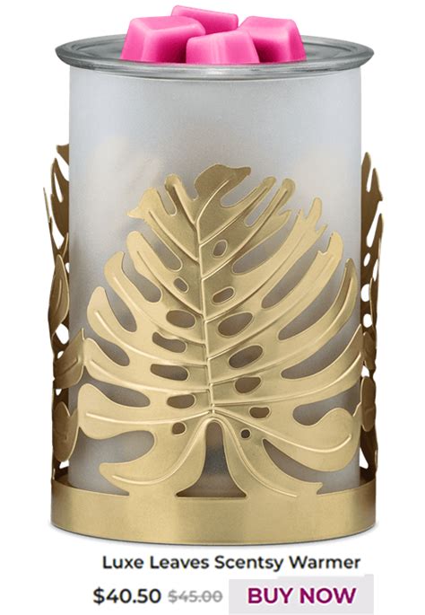 Scentsy Warmer Of The Month Luxe Leaves And Aloha Orchid Scent For May 2023