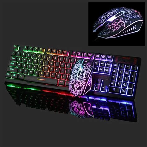 Teclado Ergon Mico Retroiluminado Con Cable Led De Arco Iris Para