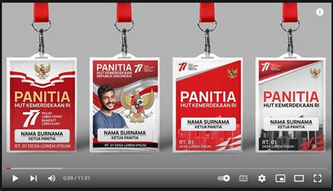 Download Kartu Panitia 17 Agustus Hut Ri Ke 77 2022 Cdr