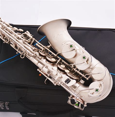 Professional TaiShan Satin Nickel Alto Saxophone High F New Eb Saxofon