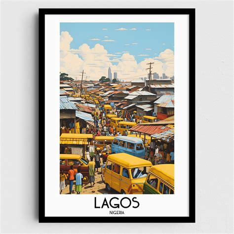 Lagos Travel Wall Art, Nigeria Painting Gifts, Africa Home Decor ...