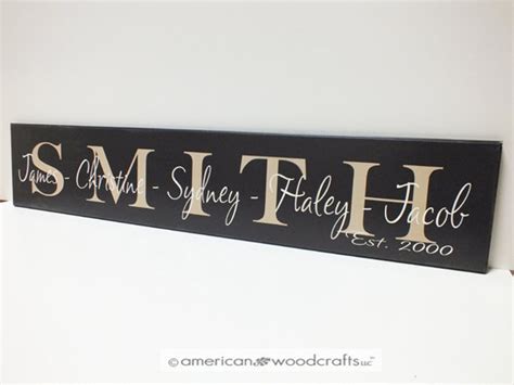 Custom Family Name Sign Family Name Sign Last Name Sign 7x36 - Etsy