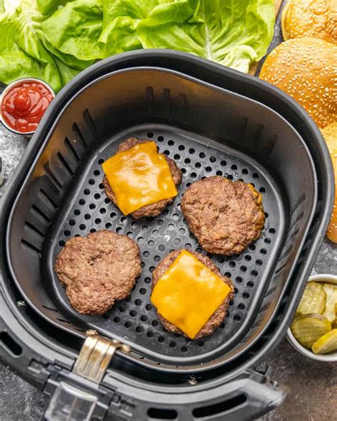 Juicy Air Fryer Hamburgers The Stay At Home Chef