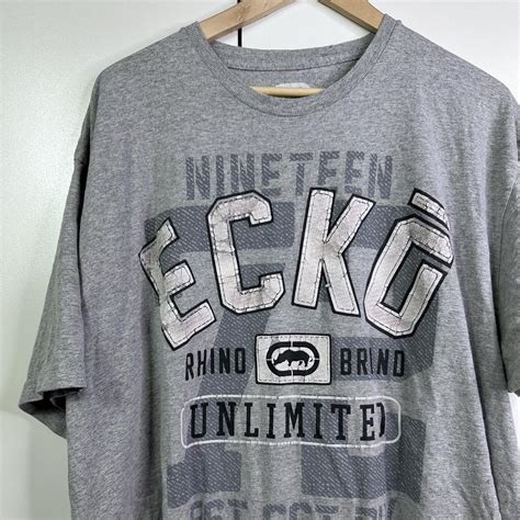 Ecko Unltd Mens Grey T Shirt Depop