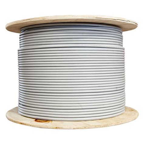 Cable, Bulk, CAT5E, Shielded (STP), Solid, 24 AWG, Plenum (CMP), Gray ...