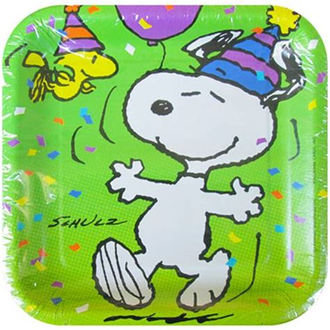 Peanuts Birthday Snoopy Small Paper Plates 8ct Snoopy Birthday