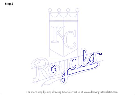 Learn How To Draw Kansas City Royals Logo Mlb Step By Step Drawing