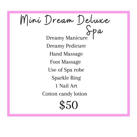 Day Services — Dream Kid Spa