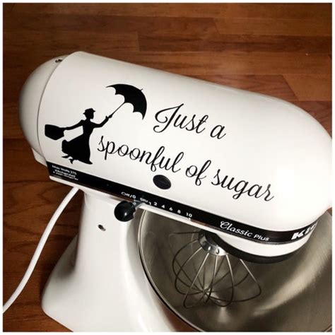 Mary Poppins Decal Just A Spoonful Of Sugar Vinyl Stand Etsy