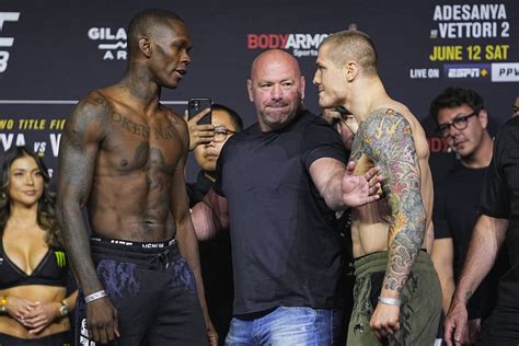 Ufc Live Blog Israel Adesanya Vs Marvin Vettori Mma Fighting