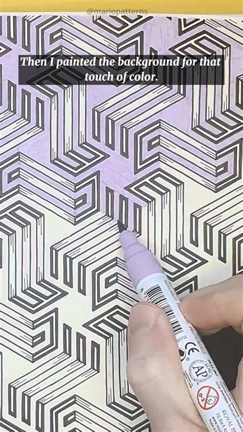 Geometric 3d Zen Doodle Pattern Drawing Process Artofit