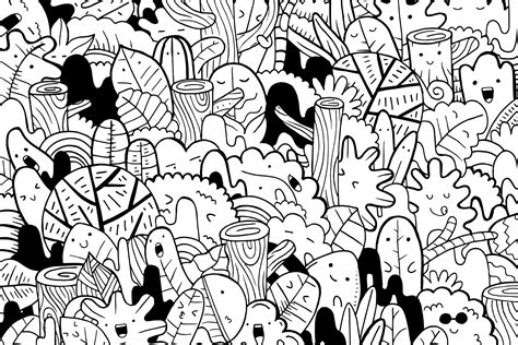 Forest Doodle Art Graphic by medzcreative · Creative Fabrica