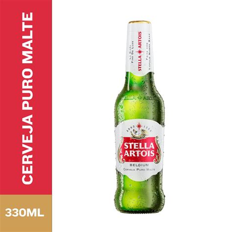 Cerveja Puro Malte Long Neck 330ml Stella Artois Supermercado Savegnago