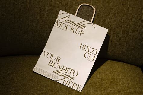 F Small Paper Bag Bendito Mockup