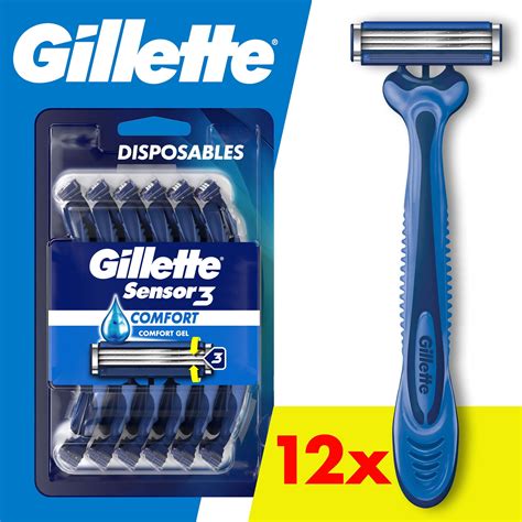 gillette sensor comfort mens disposable razors  shaves  skin