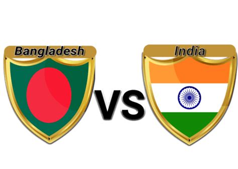 Illustration Of India Vs Bangladesh Cricket Game With A C Emblem Vector