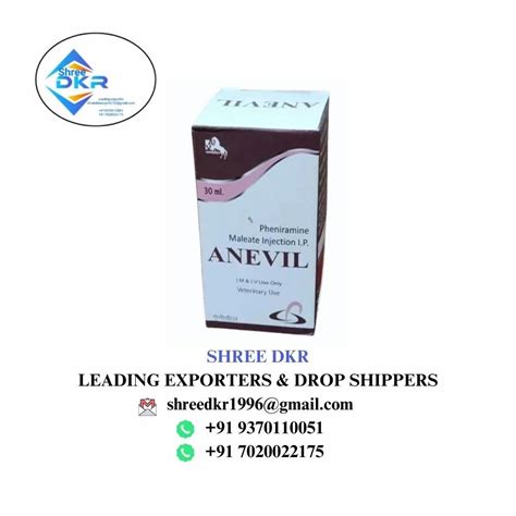 Pheniramine Maleate Injections Anevil 30 Ml Injection 25 Mg At 350