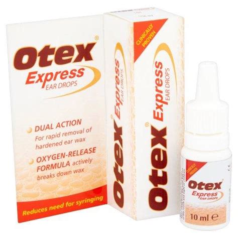 Buy Otex Express Ear Drops 10ml Ear Wax Removal Drops Chemist4u