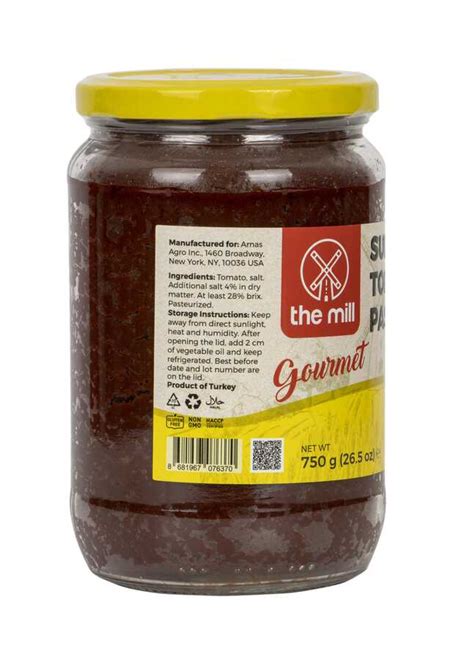 The Mill Gurme Güneşte Kurutulmuş Domates Salçası 750 gr Cam Kavanoz