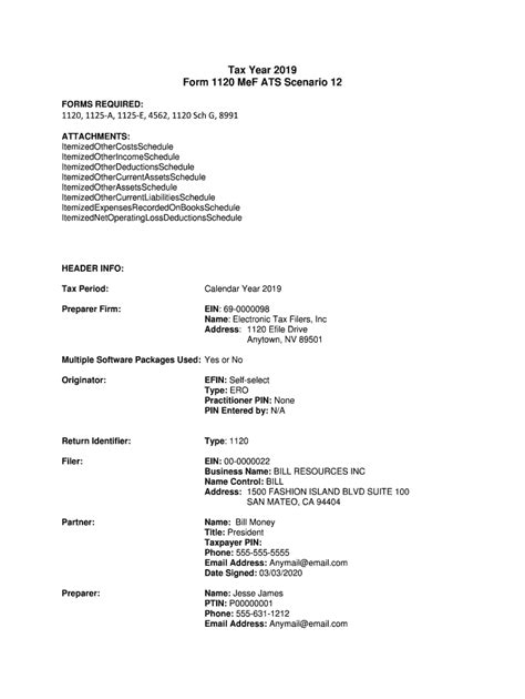 Fillable Online Form 1120 ATS Scenario 1 Internal Revenue Service Fax