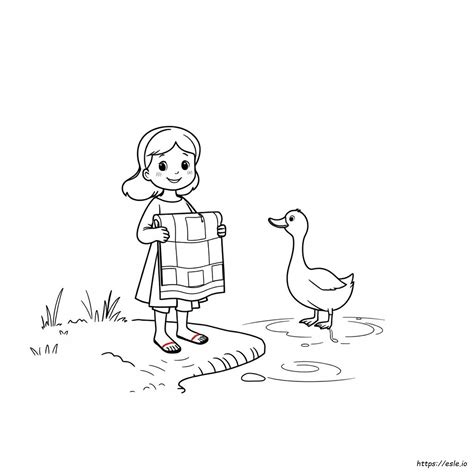 Sarah And Duck Coloring Pages