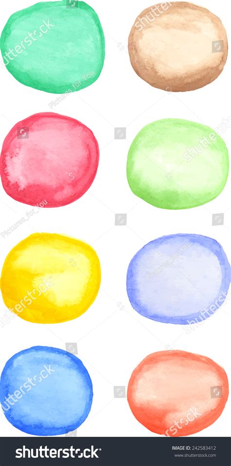 Watercolor Vector Circles Set Stock Vector Royalty Free