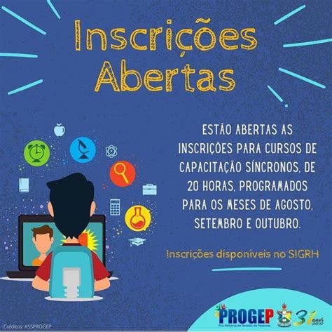 Progep Abre Inscri Es Para Cursos De Capacita O S Ncronos R Dio E