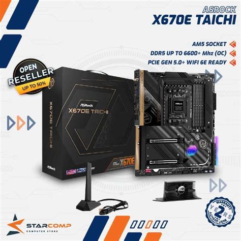 Jual Asrock X670e Taichi Am5 Amd X670 Ddr5 Di Seller Starcomp Semarang