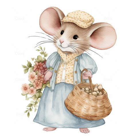 Cute Mouse Clipart 8 High Quality JPG Digital Download Card - Etsy