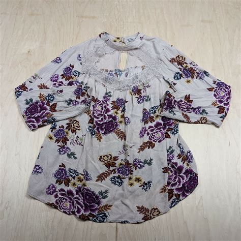 Gypsies And Moondust Floral Hippie Blouse L Gem