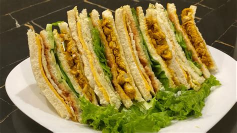 Chicken Tikka Club Sandwich Recipe By FOOD LOVER YouTube