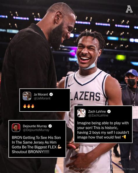 The NBA World Reacts To Bronny Joining His Dad LeBron On The Lakers