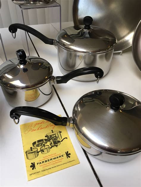 Vintage Farberware Cookware Set 18pc Stainless Steel Aluminum Etsy