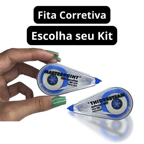 Fita Corretivo Escolar 5mm X 6m De Secagem Imediata Masterprint 100