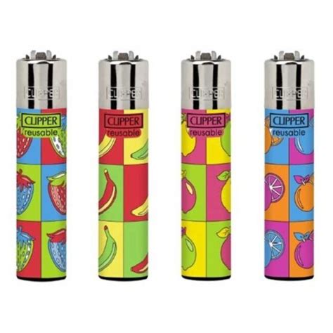 Set Of 4 Clipper Lighters Random Art Haddocks Lightershop