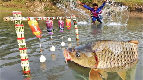 Most Popular Fish Trapping System In Beautiful Village River With Fish