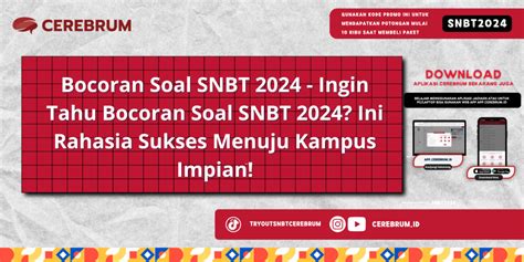 Bocoran Soal Snbt Ingin Tahu Bocoran Soal Snbt Ini Rahasia