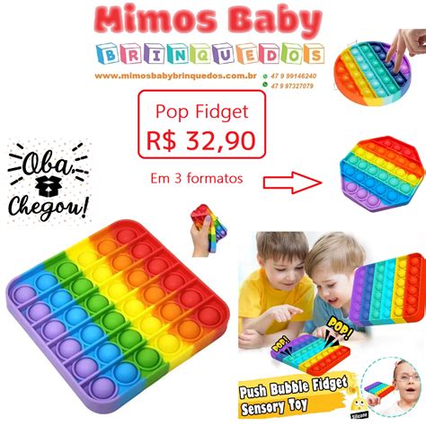 Pop It Fidget Toy Brinquedo Antistress Bolha Aperta Pop Unidade