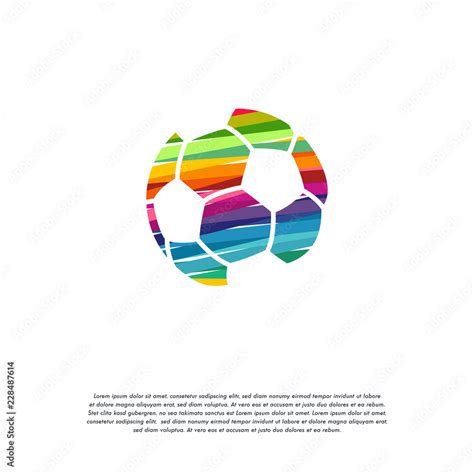 Abstract Colorful Soccer Ball logo vector, Football logo designs ...