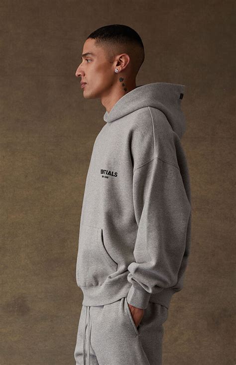 Fear Of God Essentials Dark Oatmeal Hoodie Pacsun