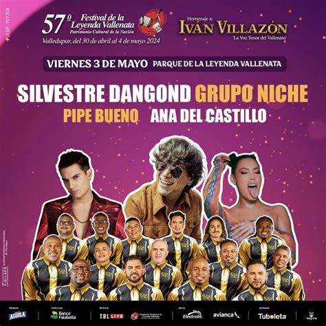 Cartel de artistas por días del Festival Vallenato 2024