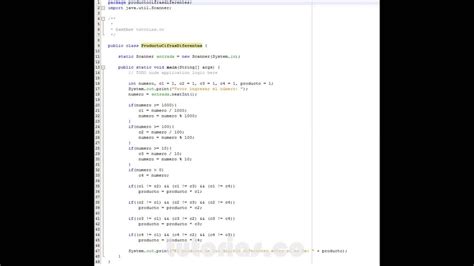 Sentencia If Else Java Producto De Cifras Diferentes Youtube