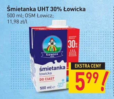 Śmietanka Łowicz promocja Stokrotka Market Ding pl