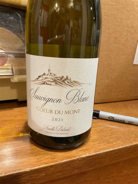 2021 Marine Dubard Sauvignon Blanc Coeur Du Mont France Vin De France