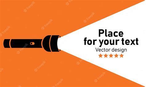 Premium Vector | Flashlight in flat style template