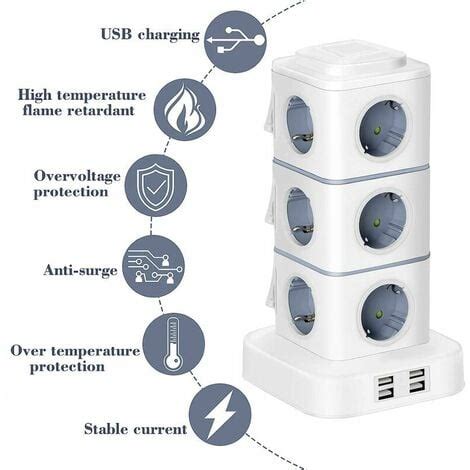 Tour Multiprise Prises Multiprise Electrique W A Avec