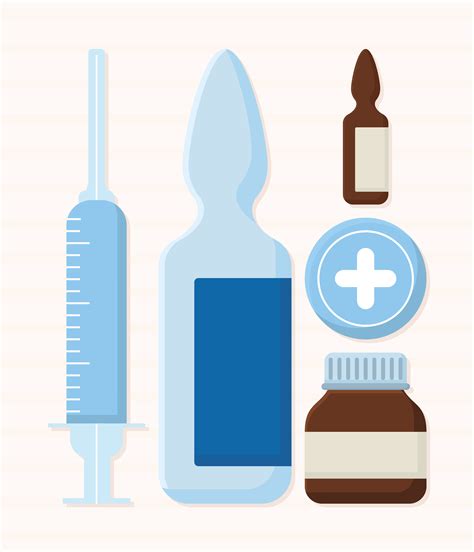 five medical items 4429267 Vector Art at Vecteezy