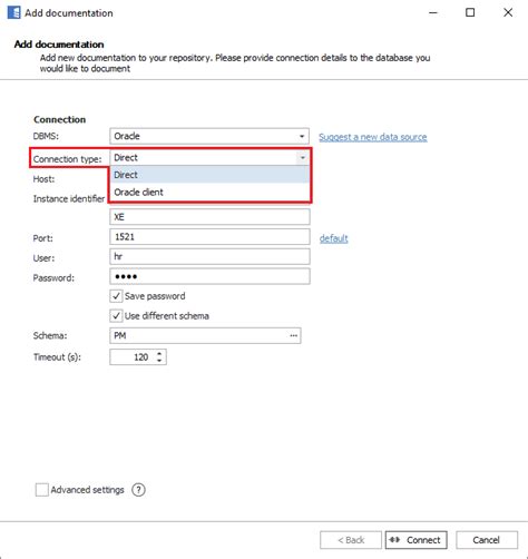 Connecting To Oracle Database Dataedo Documentation