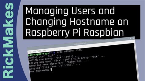 Managing Users And Changing Hostname On Raspberry Pi Raspbian YouTube